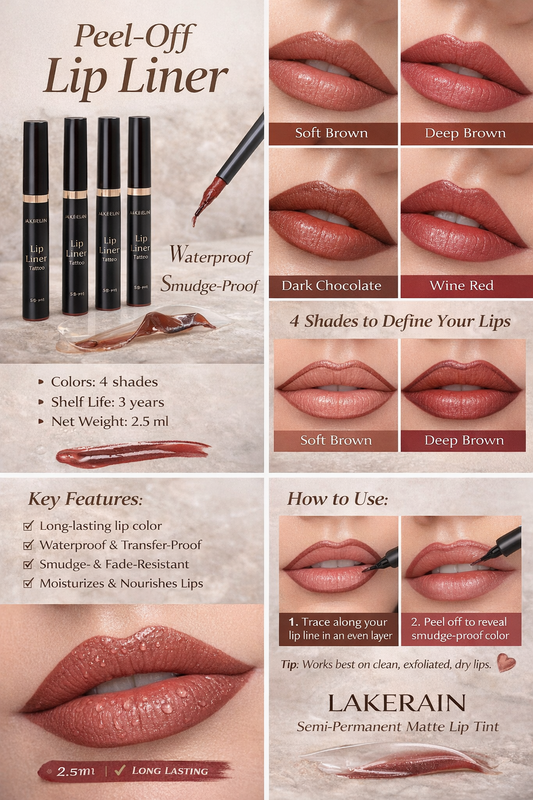 Waterproof Peel-Off Lip Liner Tattoo